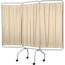 3-Panel Privacy Screen with Casters, Fawn, 79" x 70"